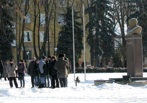 Митинг в Краматорске в поддержку президента