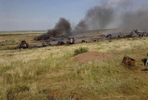 При обстреле террористами из