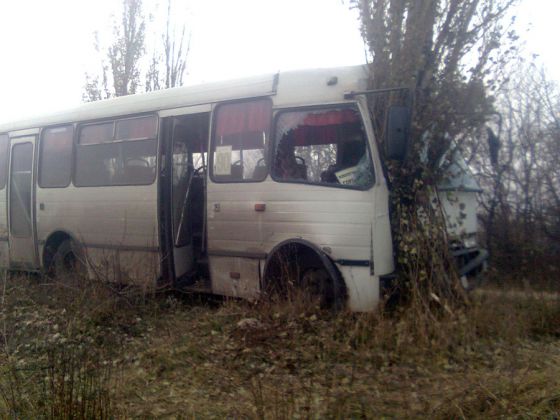 В Горловке в ДТП травмированы 7 пассажиров автобуса
