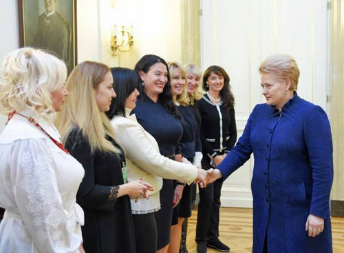 Делегация краматорчанок пообщалась с президентом Литвы Далей Грибаускайте