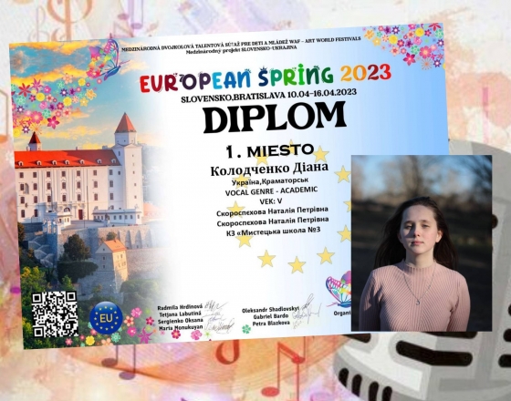 Учні та викладач Мистецької школи №3 Краматорська здобули перемоги у міжнародних конкурсах