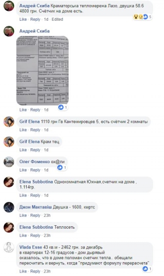 сколько платят жители за тепло