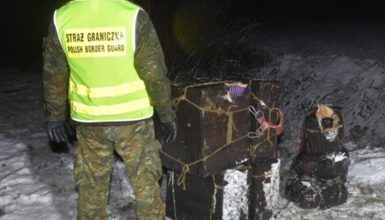 Польские пограничники задержали двух украинцев с самой большой за год контрабандой янтаря (фото)