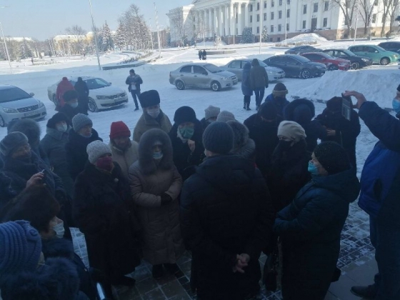 В Краматорске возле исполкома снова митинговали