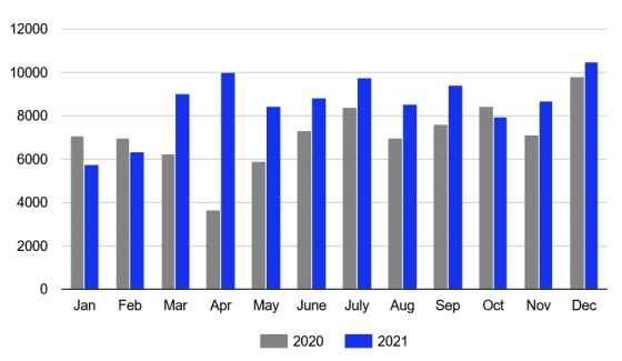 Украинский авторынок в 2021 году: рост на 21% и Топ-10 самых продаваемых марок