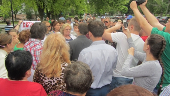 Краматорск митинг переселенцев