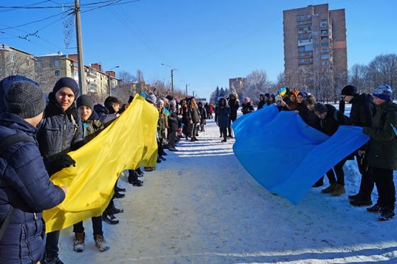 В Краматорске День Соборности Украины превратили в цирк на морозе