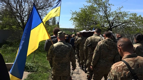 Краматорск похороны добровольца Дмитрия Афанасьева