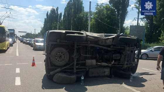 В Краматорске перевернулся «УАЗ»