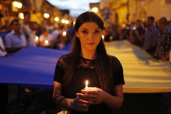 Жители Неаполя вышли на марш
