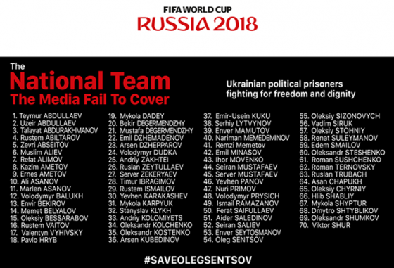 &quot;Первый гол Путину&quot;: стартовал третий этап акции #SaveOlegSentsov
