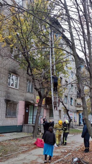 Никопольские спасатели спустили с дерева беременную женщину, забравшуюся на высоту 4-го этажа, - ГСЧС