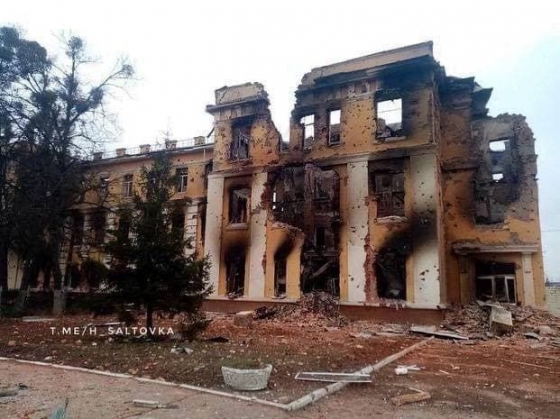 Школа Харькова после обстрела войсками РФ