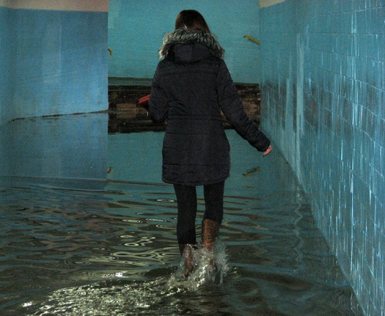 В Краматорске утонул свежеотремонтированный подземный переход (фото, видео)