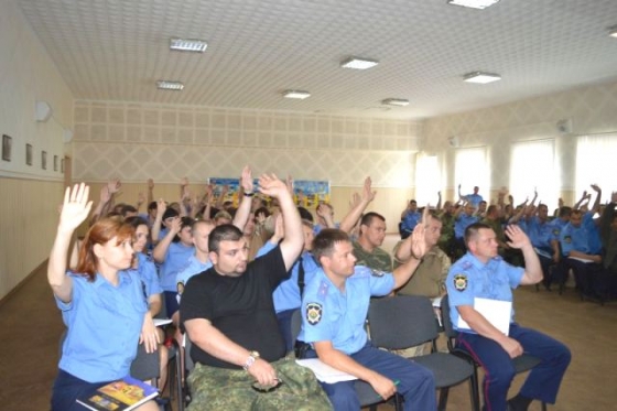 Краматорские полицейские выступили в поддержку задержанного коллеги