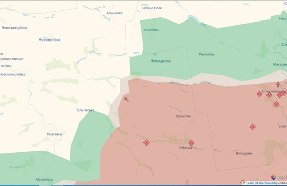 Ворог окупував Левадне Запорізької області, - DeepState (карта)