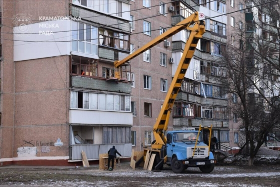 Краматорськ долає наслідки російського ракетного удару 20 лютого