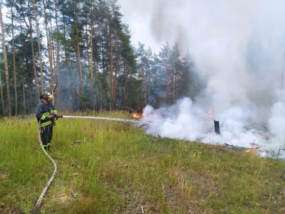 У Краматорському районі внаслідок обстрілів двічі спалахували пожежі на території Ямпільського лісництва