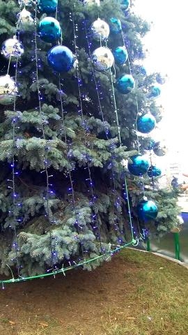 В Дружковке с новогодней елки украли шары