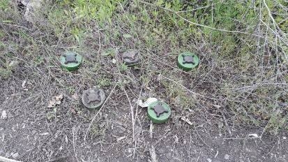 В Волновахском районе обнаружен подбитый российский танк и запрещенные мины