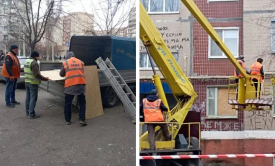 Понад 250 тисяч гривень мають заробити дві краматорські управляючі компанії на закритті вибитих обстрілами вікон