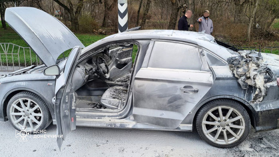 У Краматорську горів легковий автомобіль