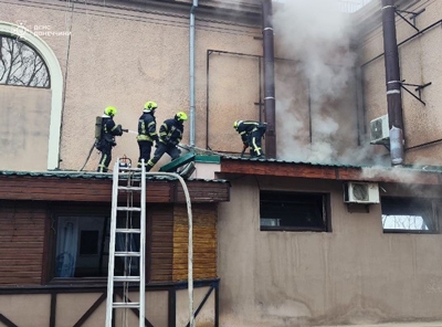 У Краматорську горів заклад громадського харчування