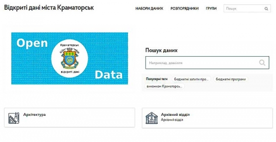 Портала открытых данных города Краматорска
