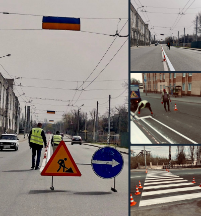 У Краматорську розпочали роботи з нанесення дорожньої розмітки