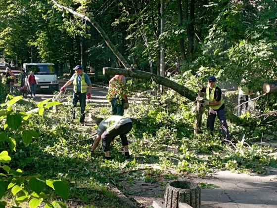 Комунальники та управляючи компанії з самого ранку ліквідовують наслідки вчорашньої негоди