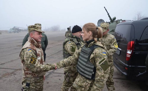 Ольга Фреймут проинспектировала военную базу в Краматорске