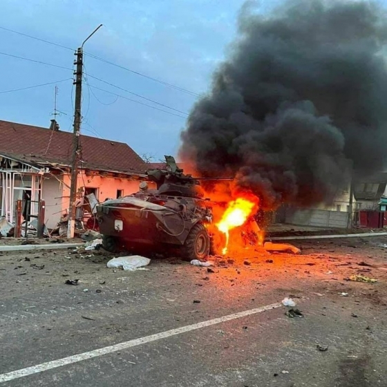 Тероборона знищила колону ворожої техніки на Київщині