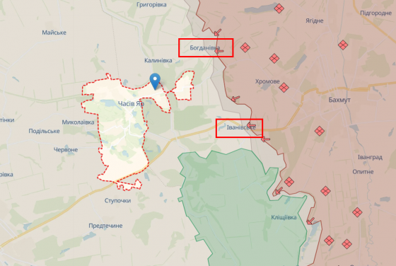 Росіяни хочуть захопити Часів Яр, в Іванівському та Богданівці йдуть бої, - ЗСУ