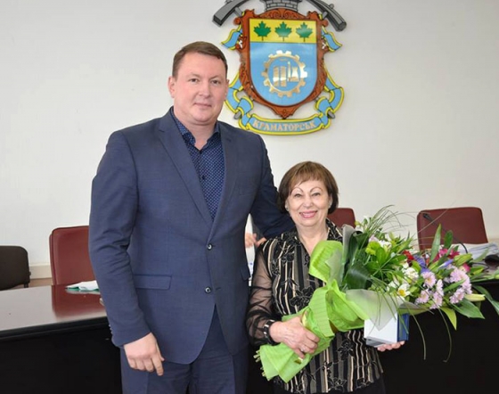 Наталью Волошину поздравили с присвоением звания «Почетный гражданин Краматорска»