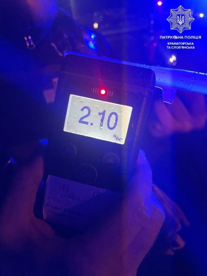 Поліціянти відсторонили від керування водія, який &quot;надув&quot; у Драгер 2,10 проміле