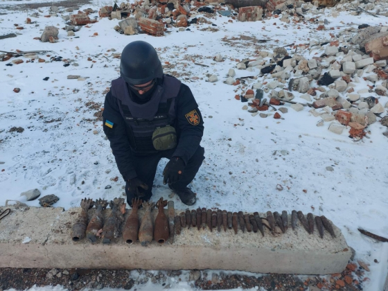Под Константиновкой обезвредили три десятка артснарядов и минометных мин 
