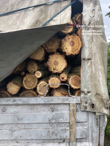 Спиляну деревину без документів виявили патрульні в зупиненій автівці