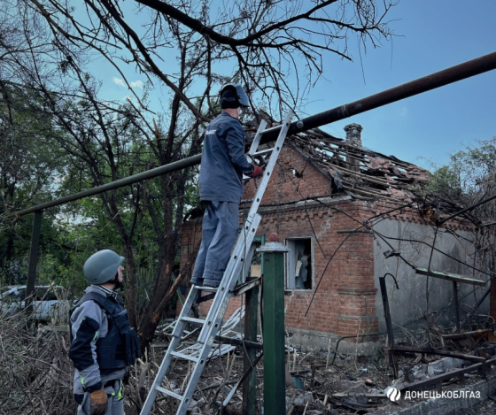 За минулий місяць 804 абонентам відновили газопостачання після обстрілів на Донеччині