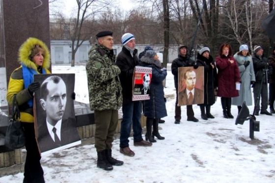 В Краматорске почтили память Героя Украины Степана Бандеры (видео)