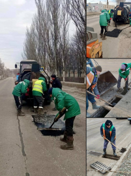 У Краматорську комунальники ремонтують дороги