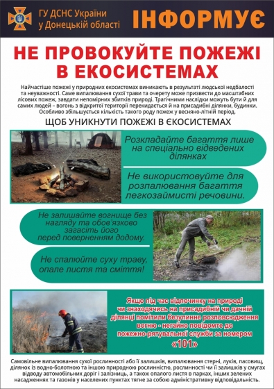 Чрезвычайный уровень пожарной опасности объявлен в Донецкой области 