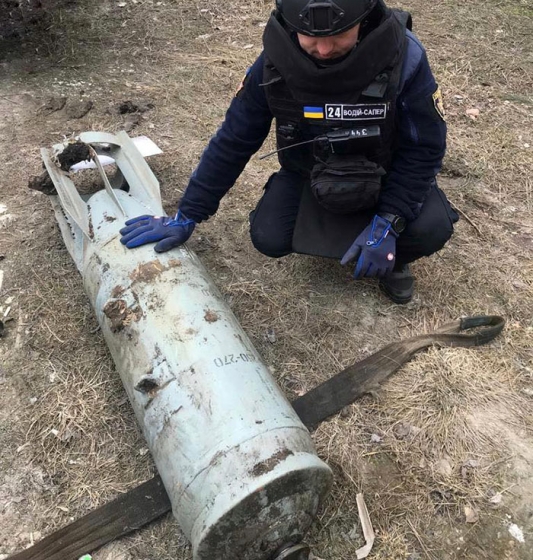 У Торецьку піротехіки ДСНС вилучили з території приватного домоволодіння авіаційну бомбу КАБ-250