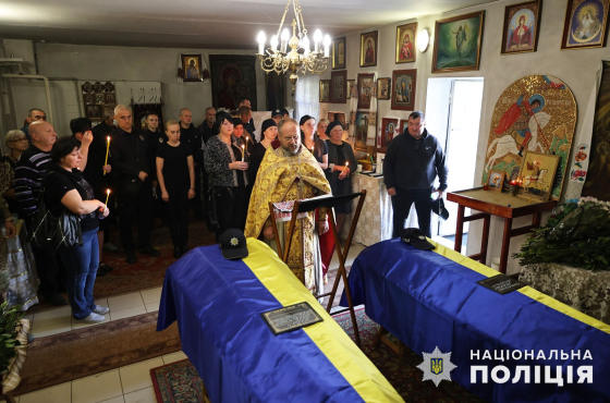 На Донеччині попрощалися з поліцейськими-вибухотехніками, які загинули під час виконання службових обов’язків