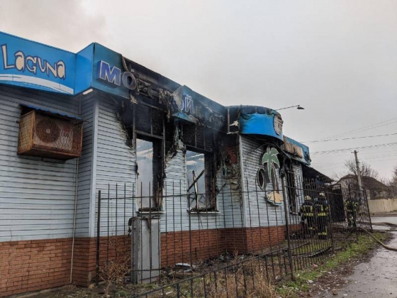 В Краматорске в сауне “Лагуна” произошел сильный пожар 