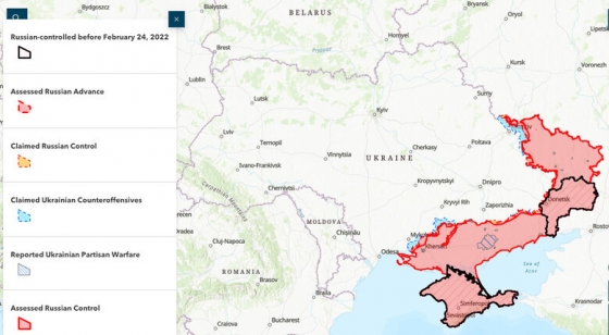 ISW оновив карту бойових дій: нова лінія фронту в районі Балаклії