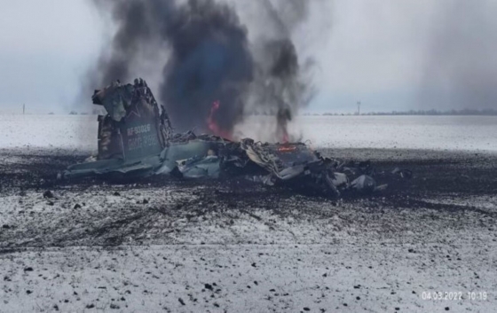 Под Волновахой сбили российский штурмовик СУ-25