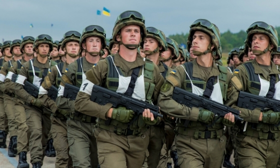 Под Киевом провели первую репетицию парада ко Дню Независимости