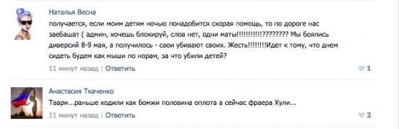 Снежное обсуждение расстрела машины