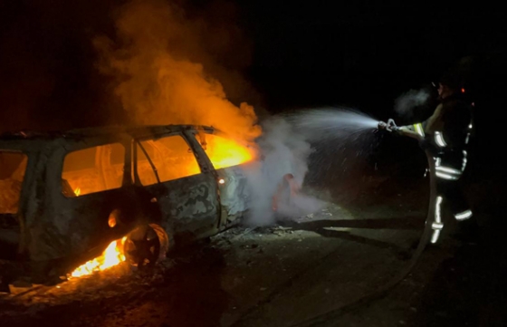 Під час пожеж у Краматорському районі згорів автомобіль і отримала опіки жінка