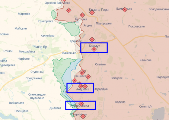 ЗСУ наступають на двох напрямках біля Бахмута та мають успіх, - Генштаб